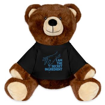 Je suis l’ingrédient secret Humour culinaire - Nounours RecycelBär® marron - noir - Devant