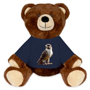 Falke Turmfalke Falkenjagd Wanderfalke Süße Falken - MiniFeet® RecycelBär® Braun - French Navy - Vorne