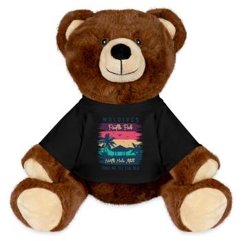 Maldives Beach Paradise - MiniFeet® RecycelBär® Braun - Schwarz - Vorne