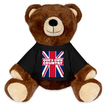 God's Own Country - MiniFeet® RecycelBär® Teddy Bear Brown - black - Front