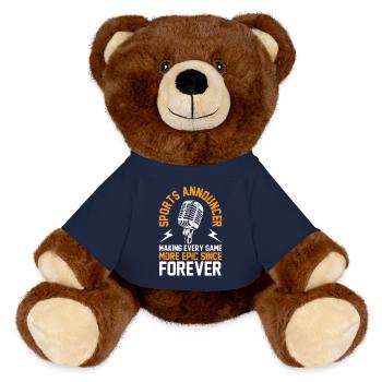 Funny Sports Ansager - MiniFeet® RecycelBär® Braun - French Navy - Vorne