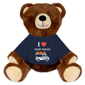 Food truck - MiniFeet® RecycelBär® Teddy Bear Brown - french navy - Front