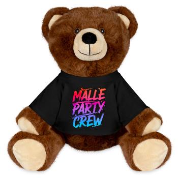 Malle Party Crew - MiniFeet® RecycelBär® Braun - Schwarz - Vorne