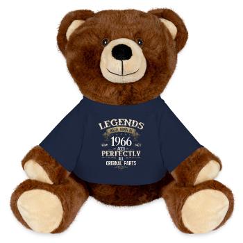 59e anniversaire Année d’origine 1966 - Nounours RecycelBär® marron - bleu marine - Devant