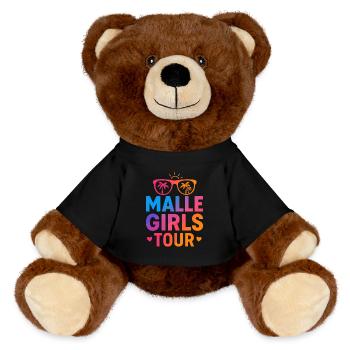 Malle Girls Tour – Partycrew Shirt - MiniFeet® RecycelBär® Braun - Schwarz - Vorne
