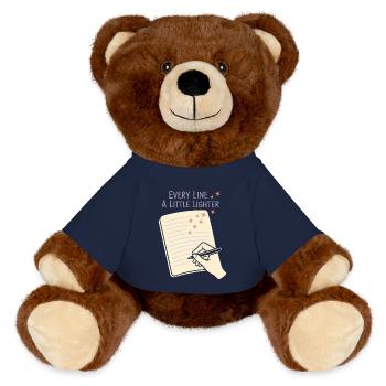 Gratitude Practice Journal Lover Emotional - MiniFeet® RecycelBär® Teddy Bear Brown - french navy - Front