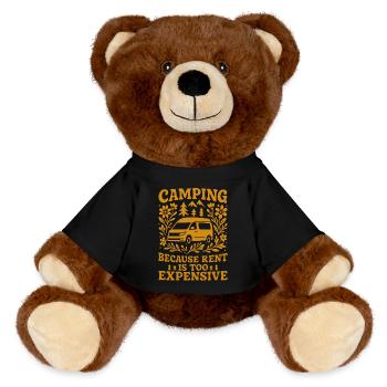 Camping Weil Die Miete Zu Teuer Ist Van Design - MiniFeet® RecycelBär® Braun - Schwarz - Vorne