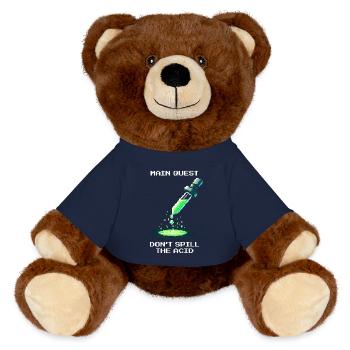 Quête principale : Ne renversez pas d'acide | Laboratoire - Nounours RecycelBär® marron - bleu marine - Devant