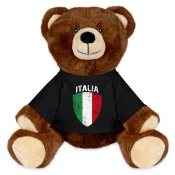 Bouclier Tricolore Vintage Italie Flaming - Nounours RecycelBär® marron - noir - Devant