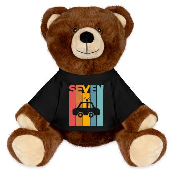 7e anniversaire de la police - Nounours RecycelBär® marron - noir - Devant