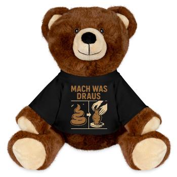 Töpferei mit Kot- Mach was draus - MiniFeet® RecycelBär® Braun - Schwarz - Vorne