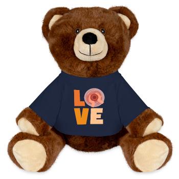 Ceramic love for pottery lovers - MiniFeet® RecycelBär® Teddy Bear Brown - french navy - Front
