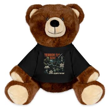 Terreur de la mer Horreur Film Affiche Halloween - Nounours RecycelBär® marron - noir - Devant