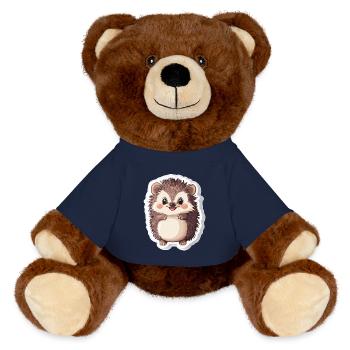 Hedgehog - MiniFeet® RecycelBär® Teddy Bear Brown - french navy - Front