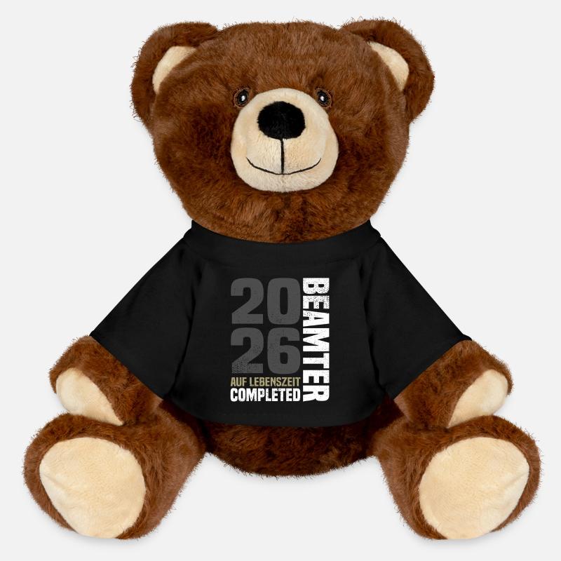 Fonctionnaire à vie 2026 - Nounours RecycelBär® marron - noir