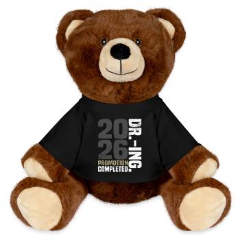 Dr. Ing. Promotion Completed - MiniFeet® RecycelBär® Braun - Schwarz - Vorne