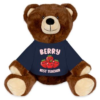 Berry Bester Lehrer Grundschullehrer - MiniFeet® RecycelBär® Braun - French Navy - Vorne