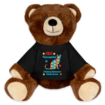 L’équipe de l’autisme : Forts ensemble - Nounours RecycelBär® marron - noir - Devant