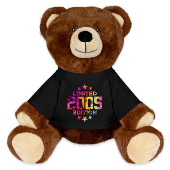 LIMITED EDITION 2005 21ST BIRTHDAY - MiniFeet® RecycelBär® Teddy Bear Brown - black - Front