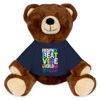 Frequency Beat Vibe Overload Design - MiniFeet® RecycelBär® Braun - French Navy - Vorne