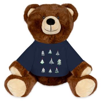  weiße Weihnachten  - MiniFeet® RecycelBär® Braun - French Navy - Vorne