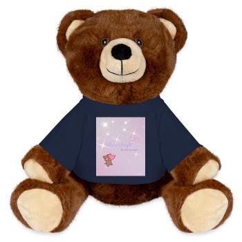 Shine Bright – Be Your Own Light - MiniFeet® RecycelBär® Teddy Bear Brown - french navy - Front