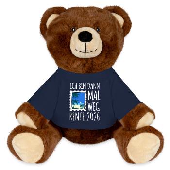 I'll be gone | Rente 2026 - Pension - MiniFeet® RecycelBär® Teddy Bear Brown - french navy - Front