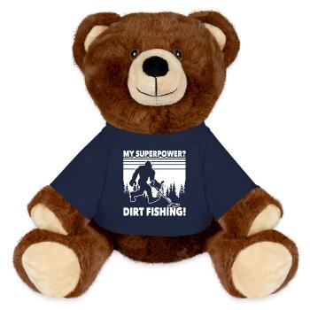 Dirt Fishing Big Foot - MiniFeet® RecycelBär® Teddy Bear Brown - french navy - Front