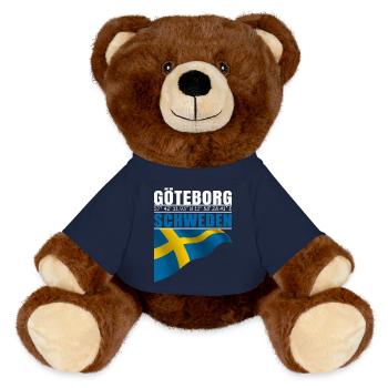 Göteborg - MiniFeet® RecycelBär® Braun - French Navy - Vorne
