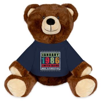 Légende du 40e anniversaire janvier 1986 - Nounours RecycelBär® marron - bleu marine - Devant