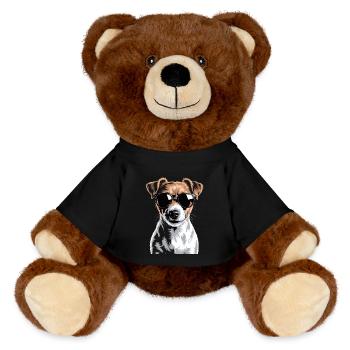 Jack Russell Terrier - Nounours RecycelBär® marron - noir - Devant