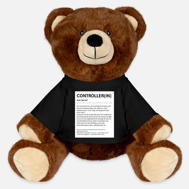 Controller Design Print - MiniFeet® RecycelBär® Teddy Bear Brown - black