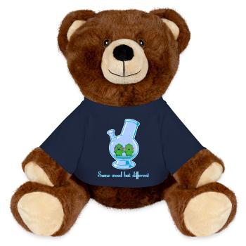 Same weed but different - MiniFeet® RecycelBär® Teddy Bear Brown - french navy - Front