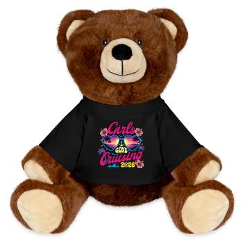 Girls Gone Cruising 2026 Retro Spring Break Vibe - MiniFeet® RecycelBär® Braun - Schwarz - Vorne