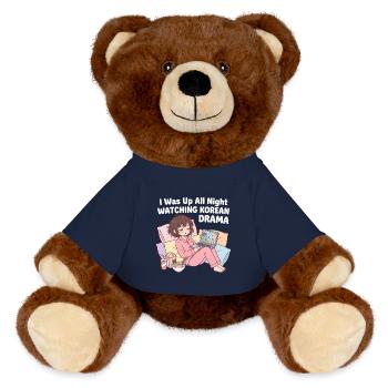 K-Drama Produits dérivés Coréens K-Pop Drame - Nounours RecycelBär® marron - bleu marine - Devant