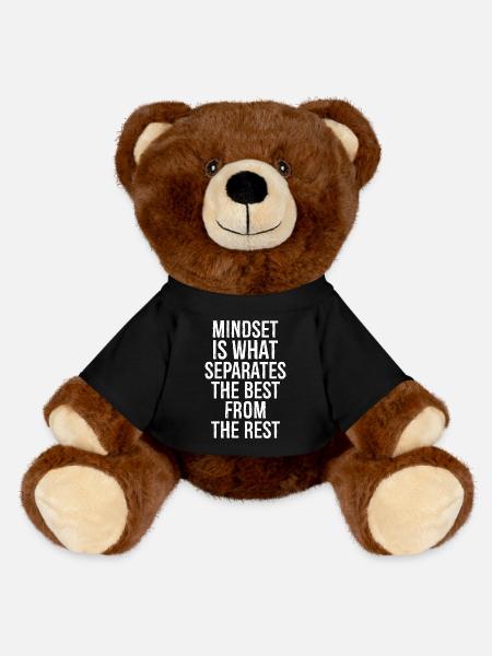 mindset is what separates the best from the rest - Nounours RecycelBär® marron - noir