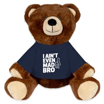 Ich bin nicht mal sauer, Bruder - MiniFeet® RecycelBär® Braun - French Navy - Vorne