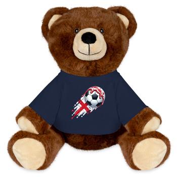 Rot-Weiß schmelzender Eiscreme-Fußballball-Kunst - MiniFeet® RecycelBär® Braun - French Navy - Vorne