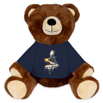 Peintre de véhicules Peintre de voitures Peintre - Nounours RecycelBär® marron - bleu marine - Devant