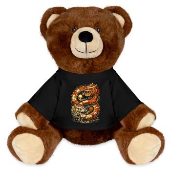 Danse du Dragon Drachentanz - Nounours RecycelBär® marron - noir - Devant