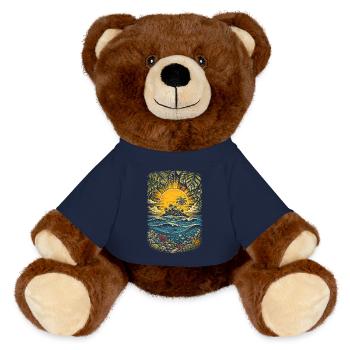 Racine bélizienne du Belize - Nounours RecycelBär® marron - bleu marine - Devant