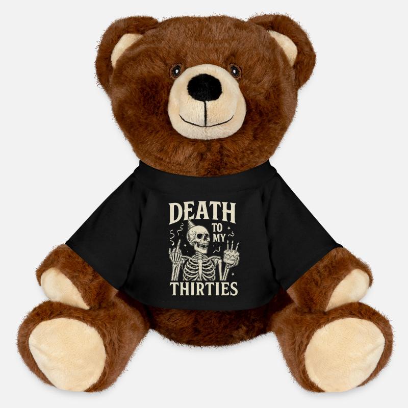 Funny 40th Birthday - MiniFeet® RecycelBär® Teddy Bear Brown - black