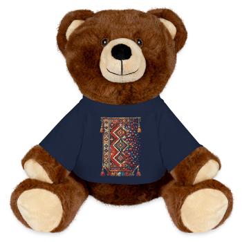 Marokkaner Marokko Marokkanisch Marokkanerin - MiniFeet® RecycelBär® Braun - French Navy - Vorne
