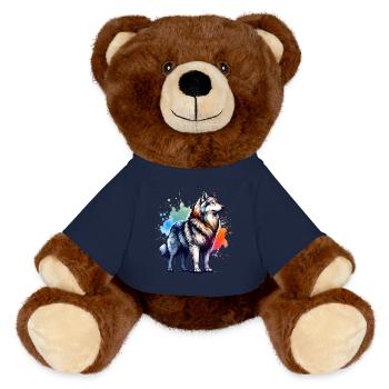 Don Wolfdog - Nounours RecycelBär® marron - bleu marine - Devant
