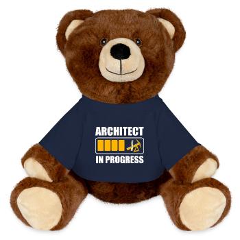 architecture - MiniFeet® RecycelBär® Teddy Bear Brown - french navy - Front