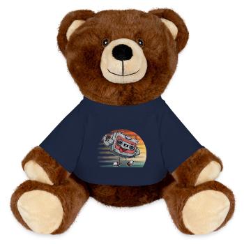 Cassette - Nounours RecycelBär® marron - bleu marine - Devant