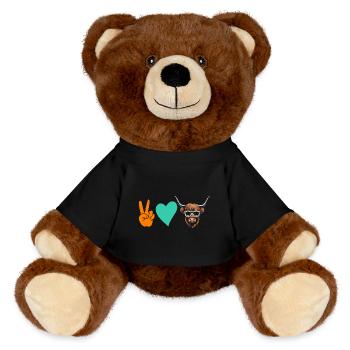 Bovins vaches Bovins Highland - Nounours RecycelBär® marron - noir - Devant