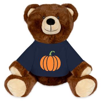 pumpkin - MiniFeet® RecycelBär® Teddy Bear Brown - french navy - Front