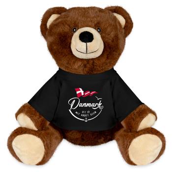 DANMARK - My second home - w - MiniFeet® RecycelBär® Teddy Bear Brown - black - Front