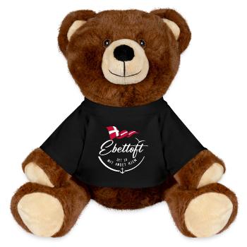 EBELTOFT - My second home - w - MiniFeet® RecycelBär® Teddy Bear Brown - black - Front